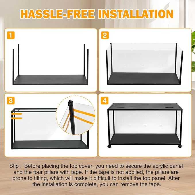 Hamster Cage, 360° Viewing Small Animal Cage, Chew‑Resistant Metal Cage, Stackable Large Cage with Top Access, for Dwarf & Syrian Hamster, Gerbil, Mouse (39 * 19 * 19IN)