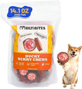 14.1oz Real Duck & Cranberry Filled Roll Dog Treats - Beef Hide Dog Chews for Tartar Control and Dental Care - Puppy Training Treats for All Breed,Large,Small Dogs