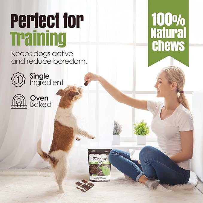 Palz&Co Moodog Beef Gullet Chips - 100% Grass-Fed, High-Protein Dog Treats, Supports Dental Health, Grain-Free & Easily Digestible, 5 oz Bag