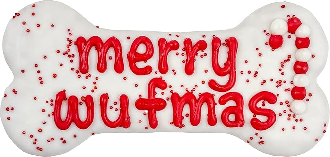 Wufers Pawliday Gourmet Cookie Dog Treats (Singing Card & Bone)