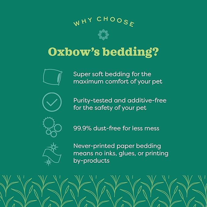 Oxbow Pure Comfort Bedding, Rabbit, Hamster, & Guinea Pig Bedding, Bunny Supplies for Litter Box, Pet Safe, Low Dust, Oxbow Blend, 72 Liter Bag