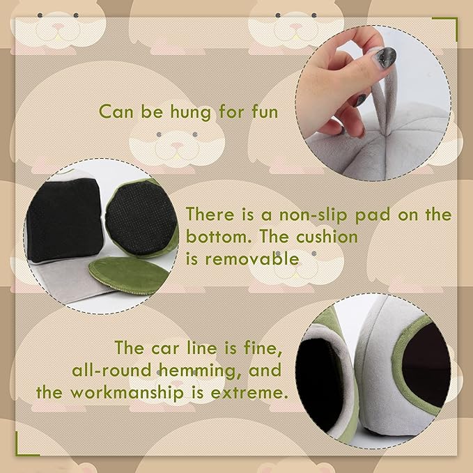 YUEPET Guinea Pig Beds 2 Pack - Washable Guinea Pig Cage Accessories Small Animal Bed Hideout for Guinea Pig, Chinchilla, Hamsters, Hedgehog