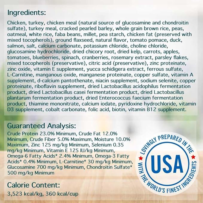 Chicken Soup for the Soul All Natural Premium Senior/Mature Dry Dog Food, Real Meat First Ingredient, No By-Products, Supports Joint Health and Mobility, Chicken, Turkey & Brown Rice, 4.5lb