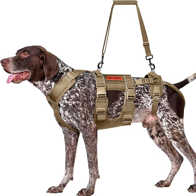 OneTigris Breathable Dog Lift Harness for Large Medium Sized Dogs, Dog Sing for Large Dogs Hind Leg Support, Dog Hip Support Brace Front Leg Vrace