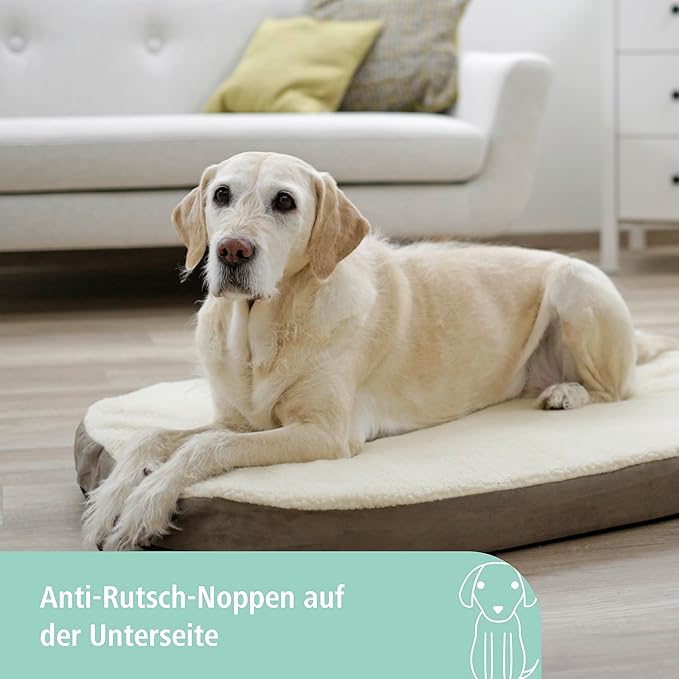 KERBL Matelas à Mémoire Forme Ovale pour Chien 100 x 65 x 8 cm