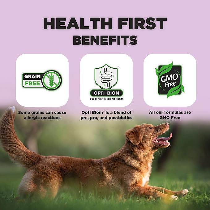 Nature's HUG Hypoallergenic Dry Dog Food for Adult Medium & Large Breeds – Complete & Balanced Nutrition, Sensitive Stomach Support, High-Protein, Grain Free – 20lb