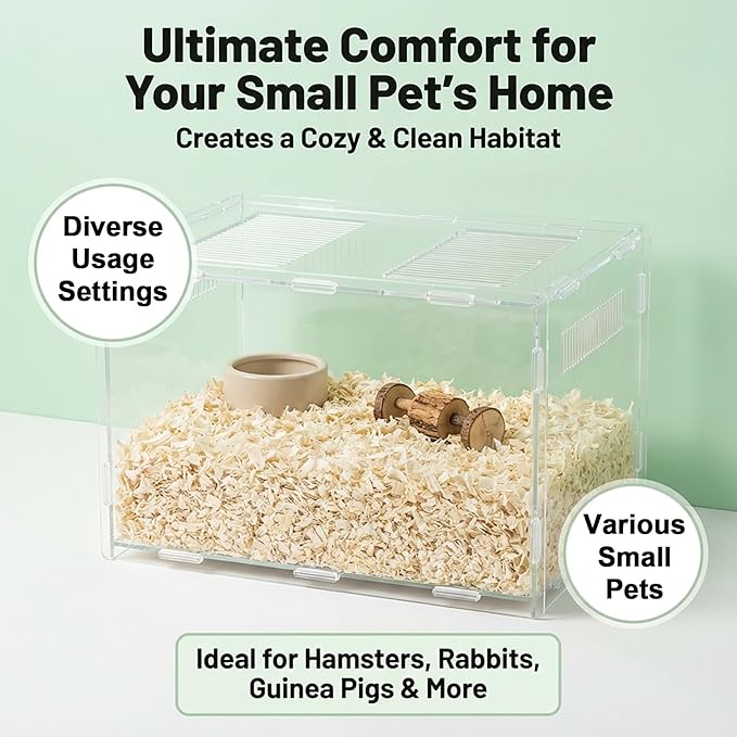 31OZ Sukh Chicken coop Bedding - Aspen shavings Animal Bedding as Chicken Supplies for Chicken House Bedding winterizing Nesting for Small pet Guinea Pig Rabbit Chinchilla Bird Gerbil Odor Control