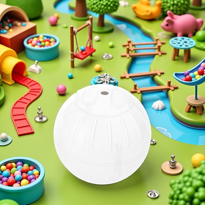 1Pc Silent Exercise Ball Plastic Spinner Hamster Running for Sugar Gliders Mice Gerbils Small Animal Exercise Wheels Multiple Colors Hamster Exercise Ball，Animal Health Supplie（White）
