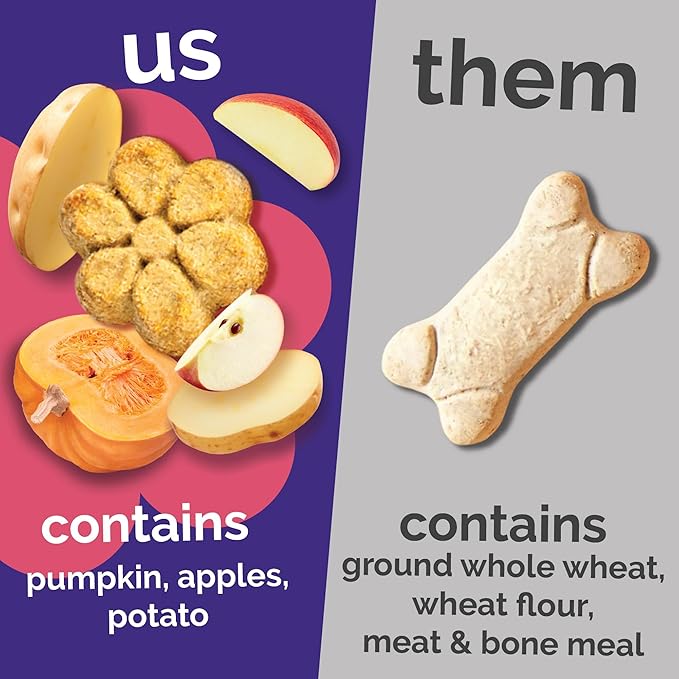 Fruitables Baked Pumpkin Dog Treats – Healthy Low-Calorie, Wheat-Free, Corn-Free, Soy-Free – Sweet Potato Training Treats for Dogs, 7 oz (10 Pack)