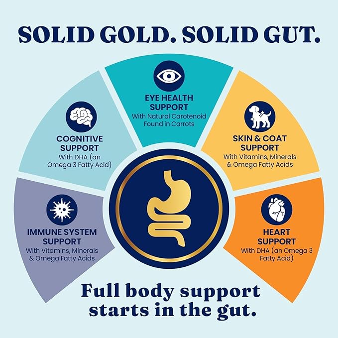 Solid Gold Freeze Dried Dog Food - W/Real Beef, Pumpkin & Superfoods - Freeze Dried Raw Dog Food Toppers for Picky Eaters to Serve as a Nutrient-Dense Meal Topper or High Protein Treats - 12oz