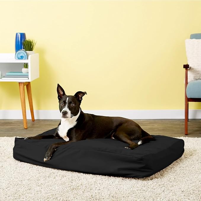 Dog Bed Covers 36L × 27W × 3H Inch Washable Black Thickened Waterproof Oxford Fabric with Handles and Zipper Reusable Dog Bed Liner for Medium 50-55 Lbs