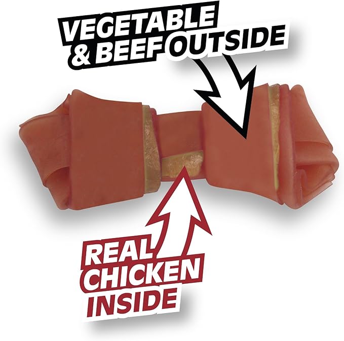 SmartBones Large Chews with Real Beef, Rawhide-Free Chews for Dogs, 3 Count (Pack of 2)