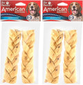 Pet Factory American Beefhide 6" Braided Sticks Dog Chew Treats - Chicken Flavor, 2 Count/2 Pack