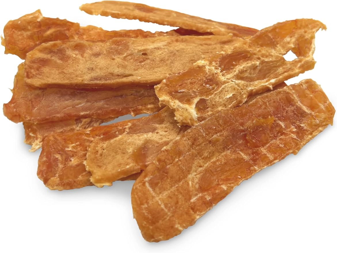 Rena's Recipe Chicken Steak Strips Dog Treats – Rawhide Free High Protein Training Treats with Glucosamine, Chondroitin & Biotin, 90 Count (3 Pack)