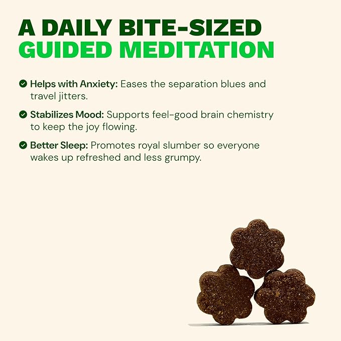 Get Joy Calming Chews Anxiety Supplement for Dogs, Vet Recommended Soft Daily Relaxation & Stress Relief Support with Valerian Root & Chamomile, Made in USA - 90 Count