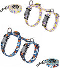 Halypet 2-Pack Cat Harness and Leash Set, Escape Proof 3-in-1 Adjustable Harness for Cats, Soft Lightweight, Easy On & Control for Walking, Travel & Outdoor Use, Medium (White & Navy)