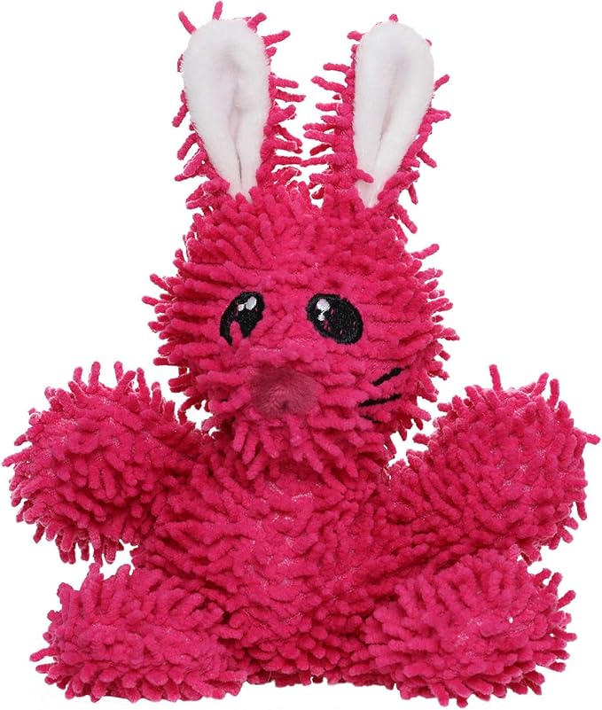 MIGHTY- Microfiber Ball - Farm – Made with Squeaker Balls and Minimal Stuffing. Strong & Tough. Interactive Play. Machine Washable & Floats (Rabbit, Jr 2 Pack)