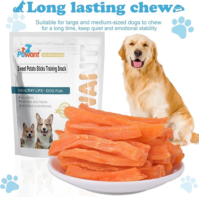 Soft Dog Treats Chicken Sweet Potato Sticks Puppy Easy to Digest Training Snacks Sweet Potato Sticks 1lb/454g