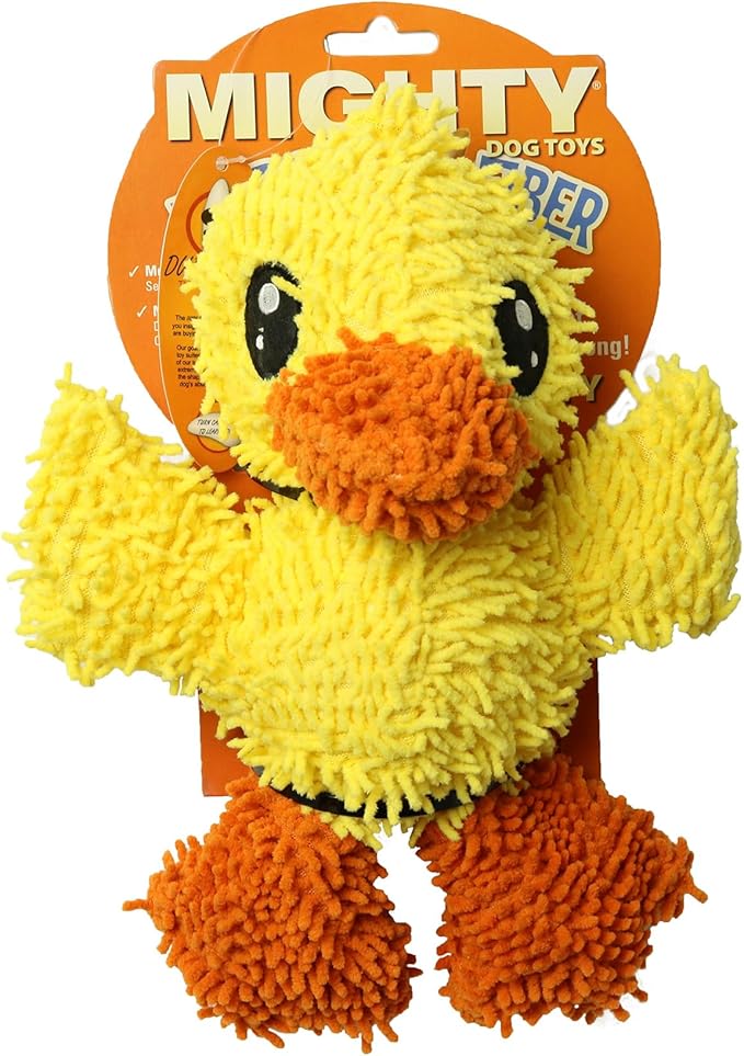 MIGHTY- Microfiber Ball - Farm – Made with Squeaker Balls and Minimal Stuffing. Strong & Tough. Interactive Play. Machine Washable & Floats (Duck, Medium 2 Pack)