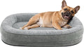 JOEJOY Orthopedic Dog Bed for Medium Dogs, Egg-Crate Memory Foam Pet Bed with Bolster Sides, Waterproof Lining, Removable Washable Cover & Non-Slip Bottom, Light Grey