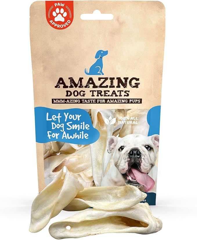 Amazing Dog Treats - Lamb Ears (15 Pcs/Pack)- Natural Dog Chews -Rawhide Alternative - No Hide Dog Bones