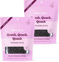 Bocce's Bakery Quack Quack Quack Training Treats for Dogs – Natural, Low-Calorie, Wheat-Free Training Bites Made with Real Ingredients & Baked in The USA – Duck & Blueberry Recipe (2 Pack Bundle)