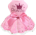 Idepet Princess Dog Dress Tulle Puppy Skirt Pet Apparel Dog Tutu with Bowknot,Birthday Dresses Daisy Sleeveless Holiday Clothes for Small Dogs Girls and Cats, X-Large