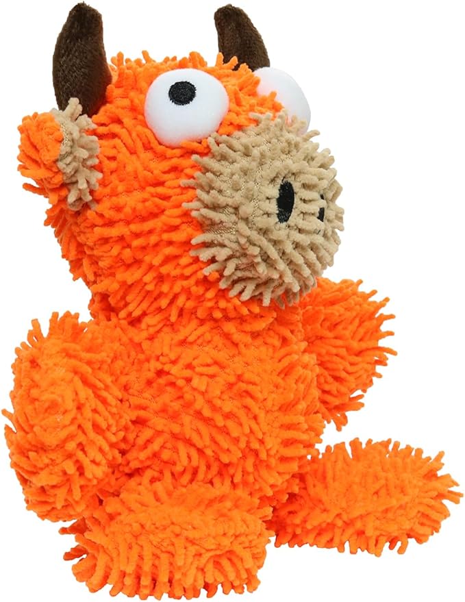 MIGHTY- Microfiber Ball - Farm – Made with Squeaker Balls and Minimal Stuffing. Strong & Tough. Interactive Play. Machine Washable & Floats (Bull, Medium 2 Pack)