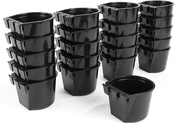 The ROP Shop 8oz Black Cage Cup for Feed & Water for Poultry Ducks, Birds, Hamsters