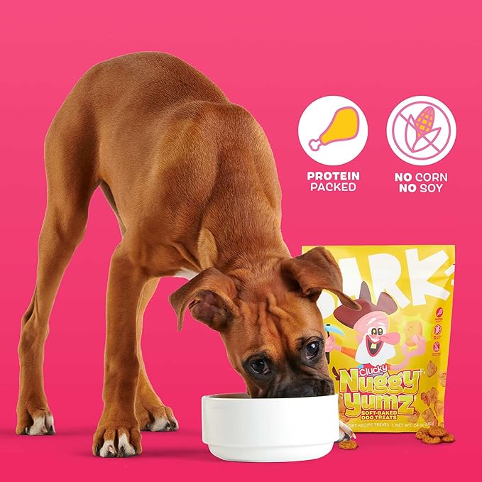 Barkbox Nuggy Yumz - Soft-Baked Chicken Nugget-Inspired Treats Packed with Protein, Nutritious Ingredients, and No Corn, or Soy - 24oz Bag