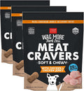 Cloud Star Wag More Bark Less Meat Cravers Soft Chews Dog Treats, Chicken 5 oz. Bag (Pack of 3)
