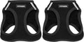 Voyager Step-in Air Dog Harness w/Leash - All Weather Mesh Step in Vest Harness for Small and Medium Dogs by Best Pet Supplies - Black, M (Pack of 2)