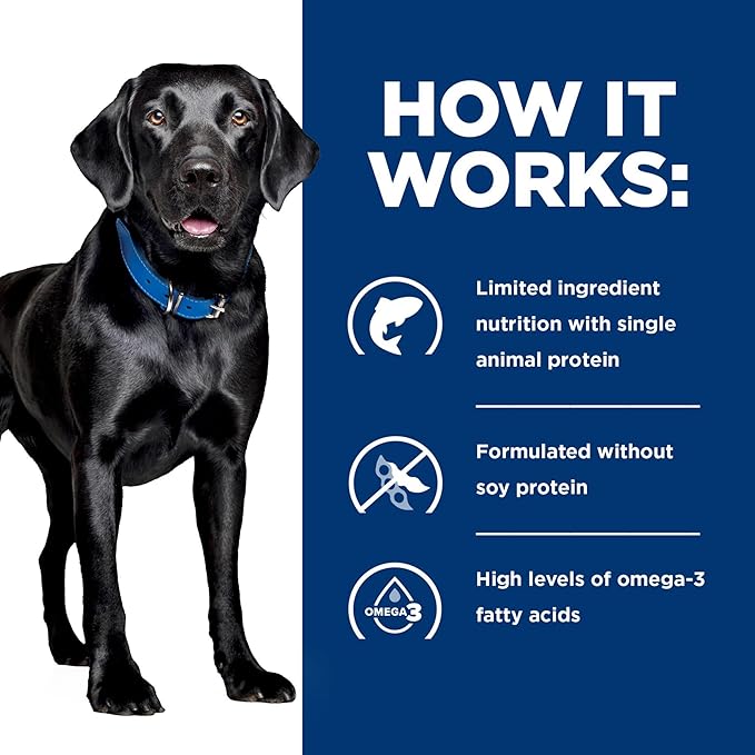 Hill's Prescription Diet d/d Food Sensitivities Dry Dog Food, Potato & Salmon, 25 lb. Bag