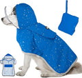 Lukovee Dog Raincoat, Adjustable Dog Rain Jacket with Clear Hooded Double Layer for Large Medium Small Dogs Puppies, Waterproof Rain Coat Poncho with Reflective Storage Pocket & Rim (BL,3XL)
