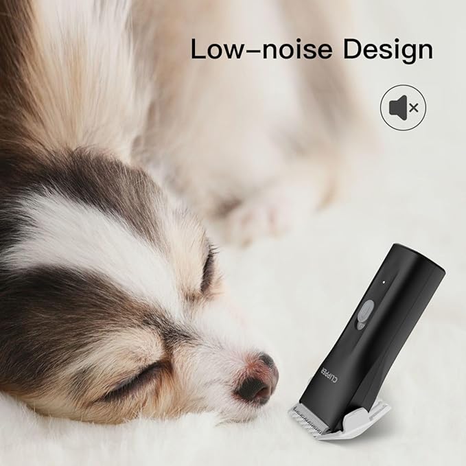 Dog Grooming Kit Clipper for Thick Coat Low Noise Cordless Cat Hair Trimmer Rechargeable Shaver Pet Grooming Tools for Small and Large Animals