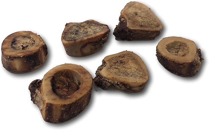 Top Dog Chews - Dog Bones with Bone Marrow, Made in The USA, (6 Slices), Beef Femur, Long Lasting Dog Chews, All-Natural - Great for Small and Medium Dogs
