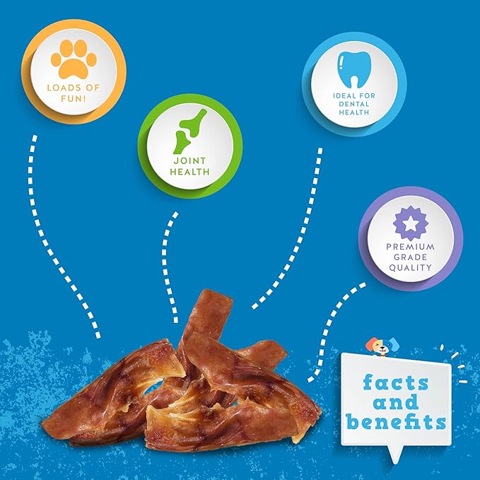Jack&Pup Pig Ears Slivers, All Natural Single Ingredient Pork Strips Dog Treats, Excellent Rawhide Alternative, Dog Chews for Large and Small Dogs (2Lb)