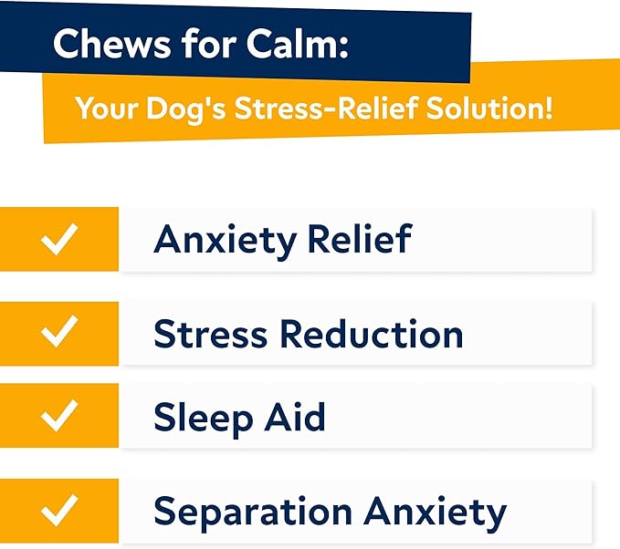 Advanced Calming Chews for Dogs - Hemp Chews and Melatonin - Anxiety Relief - Sleep Aid - Relaxing Treats - Stress Relief During Fireworks, Storms, Thunder, Barking - Made in USA - BBQ - 60ct