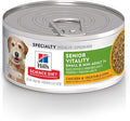 Hill's Science Diet Adult 7+ Senior Vitality Small & Mini Wet Dog Food, Chicken & Vegetable Stew, 5.5 oz. Cans, 24-Pack