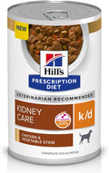 Hill's Prescription Diet k/d Kidney Care Chicken & Vegetable Stew Wet Dog Food, Veterinary Diet, 12.5 oz. Cans, 12-Pack