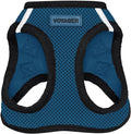 Best Pet Supplies Voyager Step-in Air Harness - All Weather Mesh, Reflective, No Pull Harness for Dogs, Cats - Secure with Hook & Loop Fastener, Buckle, Double D-Rings - Blue/Black Trim, XS