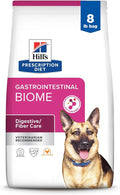 Hill's Prescription Diet Gastrointestinal Biome Digestive/Fiber Care Dry Dog Food, Chicken, 8 lb. Bag