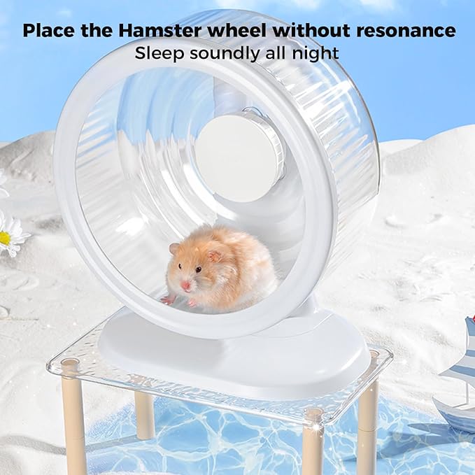 mini&moe Hamster Platform - Adjustable Heigh Small Animal Play Plastic Waterproof & Chewproof Platform for Exercise Wheel Food Bowl Water Bottle and Other Cage Accessories