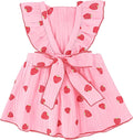 Dog Dress Clothes for Small Dogs Girl with Leash Ring & Bow Cat Dog Outfit Strawberry Printed Pet Cat Apparel Sweet Ruffled Chihuahua Yorkie Puppy Clothes