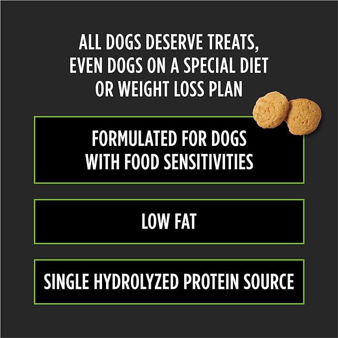 Pro Plan Veterinary Diets Purina Gentle Snackers Hydrolyzed Plus Low Fat Dog Treats - 8 oz. Pouch,(Pack of 2)
