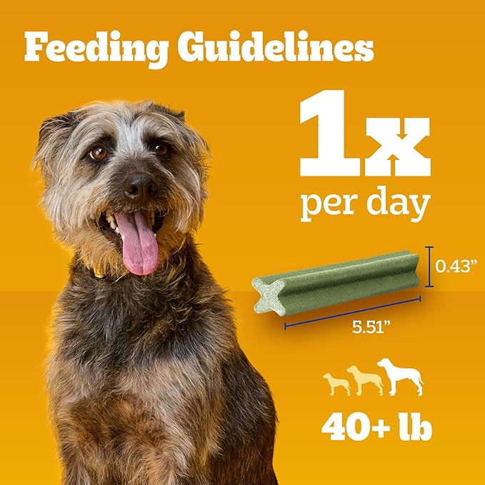 Pedigree Dentastix Dog Dental Treats, Large Breed Dog Treats, Fresh Flavor, 1.87 lb. Bag (36 Treats Total)