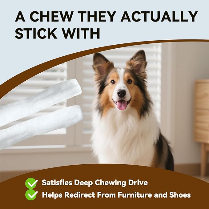 Rawhide Rolls for Dogs, Long Lasting Beef Hide Chews- Medium to Large Dogs, All Natural Ingredient Dog Rawhide Bones, Digestible Dog Chew Treats 350g (12.35 Ounce)