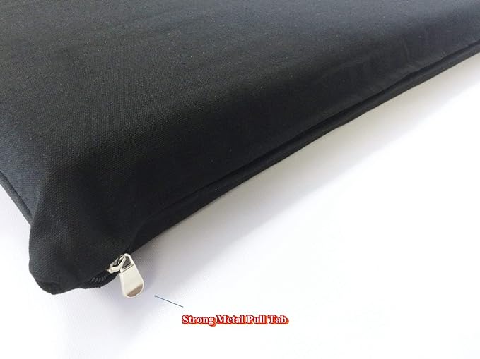 Luxurious Comfort Pet Dog Bed External Cover for Small and Large Dogs - Cover ONLY (36"x29" (34"x27"x3"), Canvas - Black)