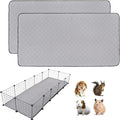 2Pack Guinea Pig Cage Liners, 28''X70'' Washable Guinea Pig Pee Pads, Non Slip Reusable Super Absorbent Guinea Pig Training Mat Bedding Fleece for Small Animals Hamster Rabbit Chinchilla Rat