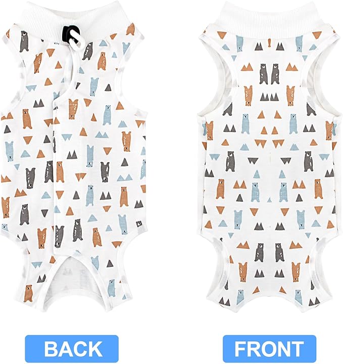 Coppthinktu Cat Recovery Suit Female, Breathable Cat Onesie After Surgery Female for Abdominal Wounds or Skin Diseases, Surgery Recovery Suit Kitten Surgical Onesie After Spay Wear Anti Licking